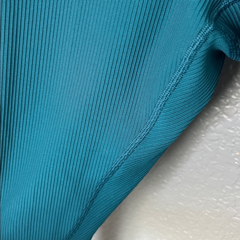 Athleta Elation ribbed tight Teal High-Waisted Leggings size xl - Picture 5 of 11
